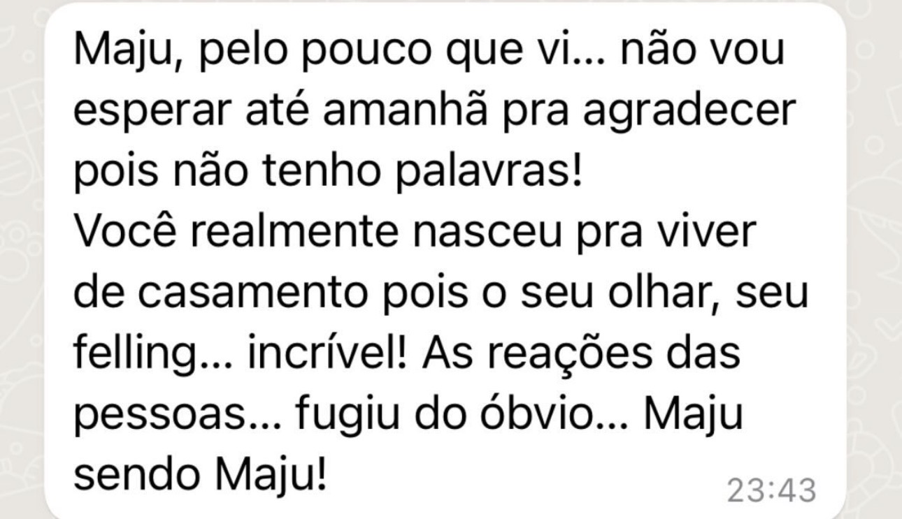 Depoimento sobre a sensibilidade ao captar os momentos